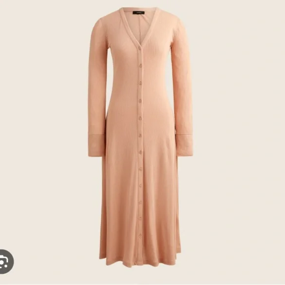 J. Crew | Dresses | New J Crew Womens Ribbed Buttonfront Knit Midi Dress In  Luxury Camel Ba96 | Poshmark